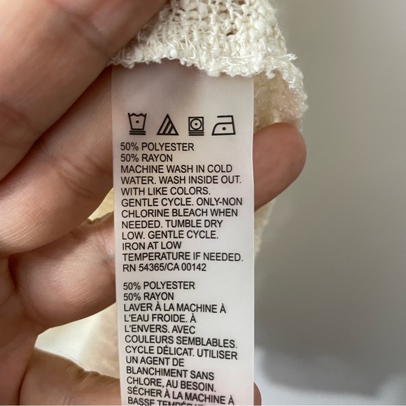 Alia Lightweight Sleeveless Cardigan Sz XL Cream Beige Knit Summer Boho Sweater - Picture 10 of 10